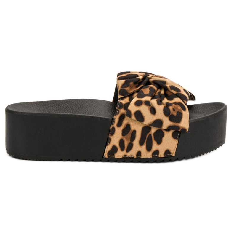 Queen Vivi Suede Slippers On The Platform black brown