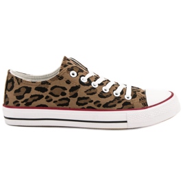 Jumex Low sneakers with leopard print black brown Jumex Low sneakers with leopard print black brown