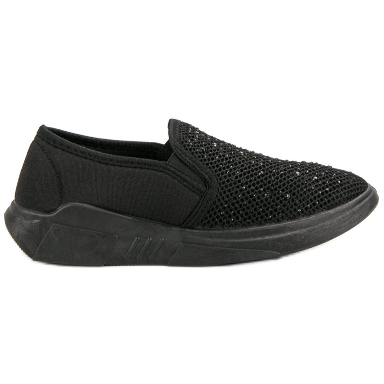 SHELOVET Textile Footwear With Crystals black SHELOVET Textile Footwear With Crystals black