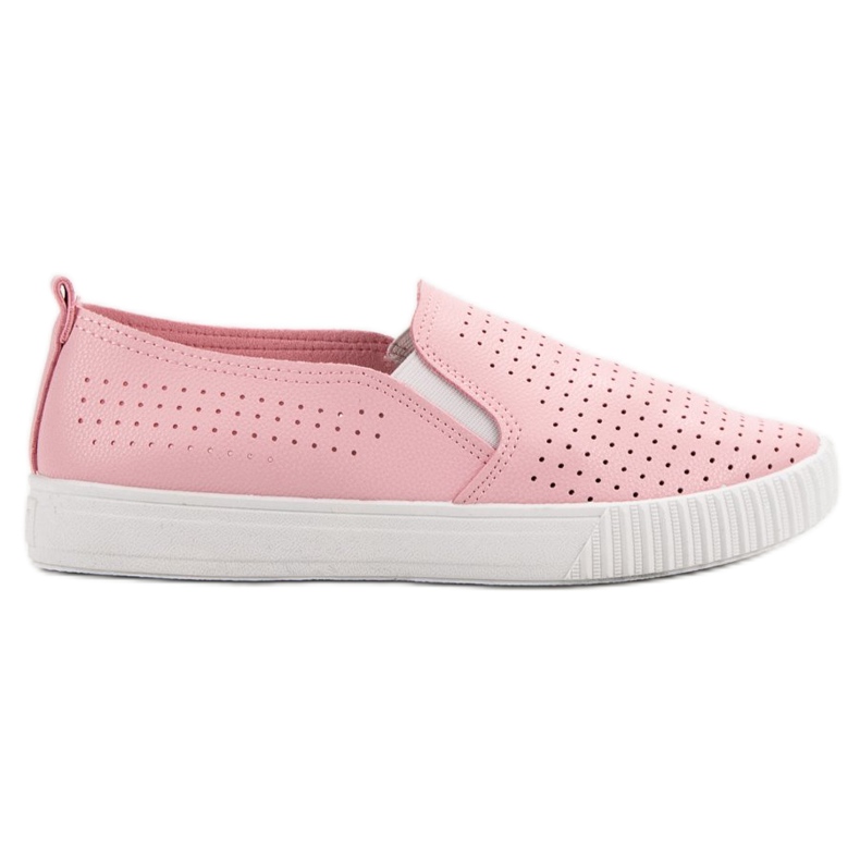 SHELOVET Openwork Slipons pink