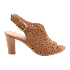 Espinto Openwork sandals on the 317 brown post Espinto Openwork sandals on the 317 brown post