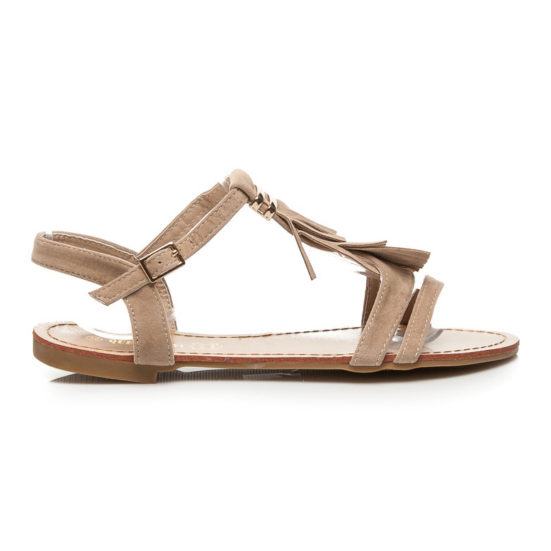Queen Vivi Sandals With Fringes brown