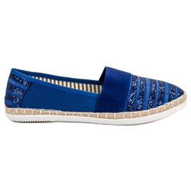 Kayla Shiny Espadrilles blue