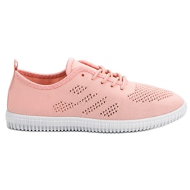 SHELOVET Textile Lace-up Footwear pink