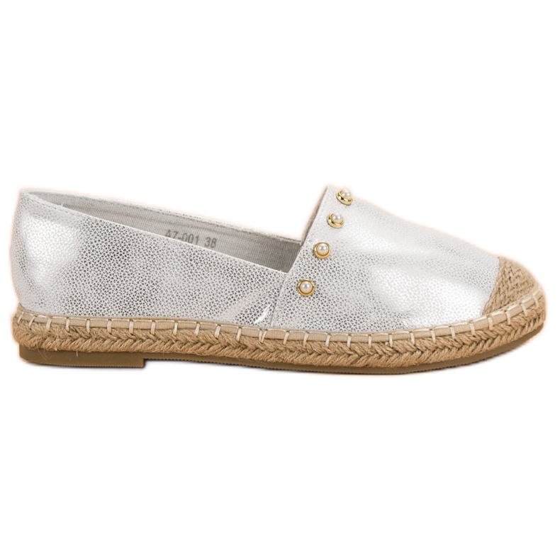 SHELOVET Silver Espadrilles grey
