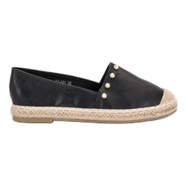 SHELOVET Black Espadrilles