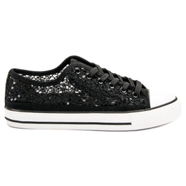 SHELOVET Lace Sneakers black SHELOVET Lace Sneakers black