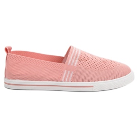 SHELOVET Textile sneakers pink SHELOVET Textile sneakers pink