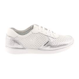 Women's sports shoes Filippo 737 white and silver grey