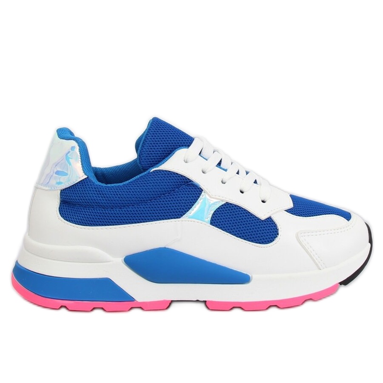 White and navy blue JRX306 BLUE / WHITE sports shoes