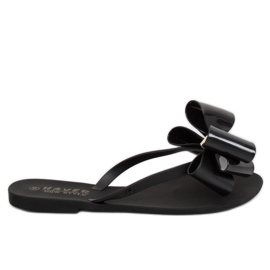 Black KM104 Black Meliski flip-flops