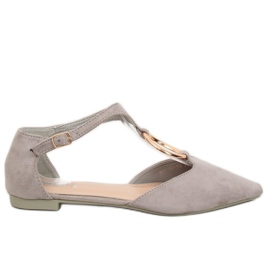 Gray open ballerina JN7119 L.GRAY grey
