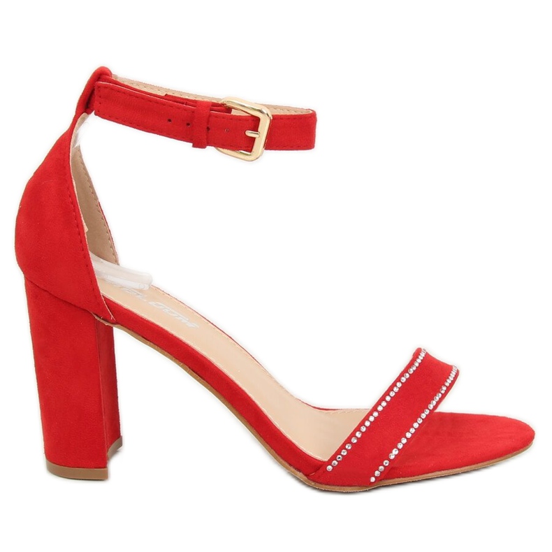 Sandals on the post red A8020 Red