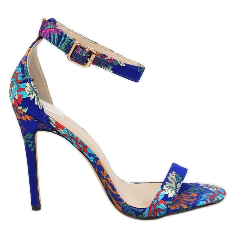Oriental navy blue sandals KSL708 Blue multicolored