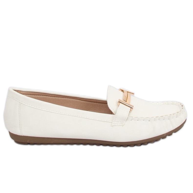 White women's loafers VS-685 White