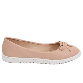 Women's beige ballerinas YSD-04 Nude