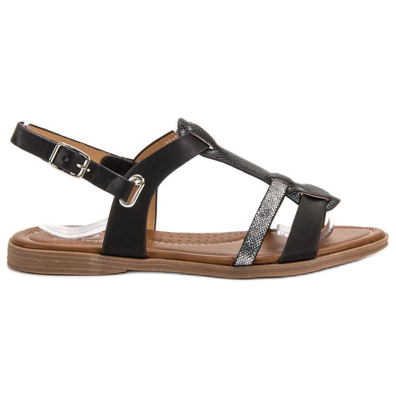 Small Swan Comfortable women's sandals black