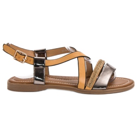 Small Swan Fashionable Sandals yellow Small Swan Fashionable Sandals yellow