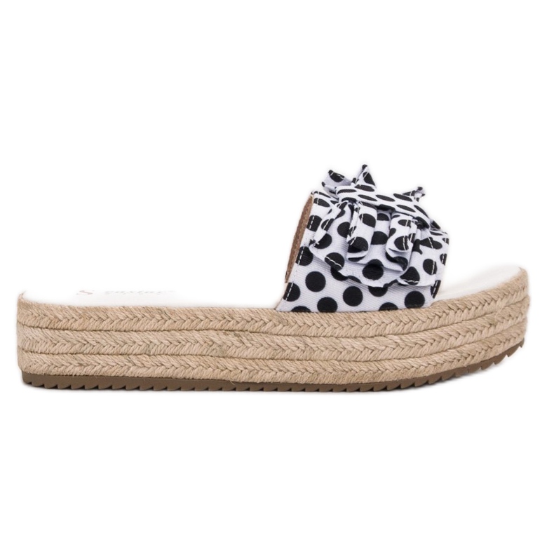 Seastar Dotted Slippers white black Seastar Dotted Slippers white black