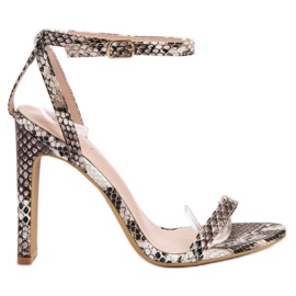 Seastar Animal Print Sandals brown