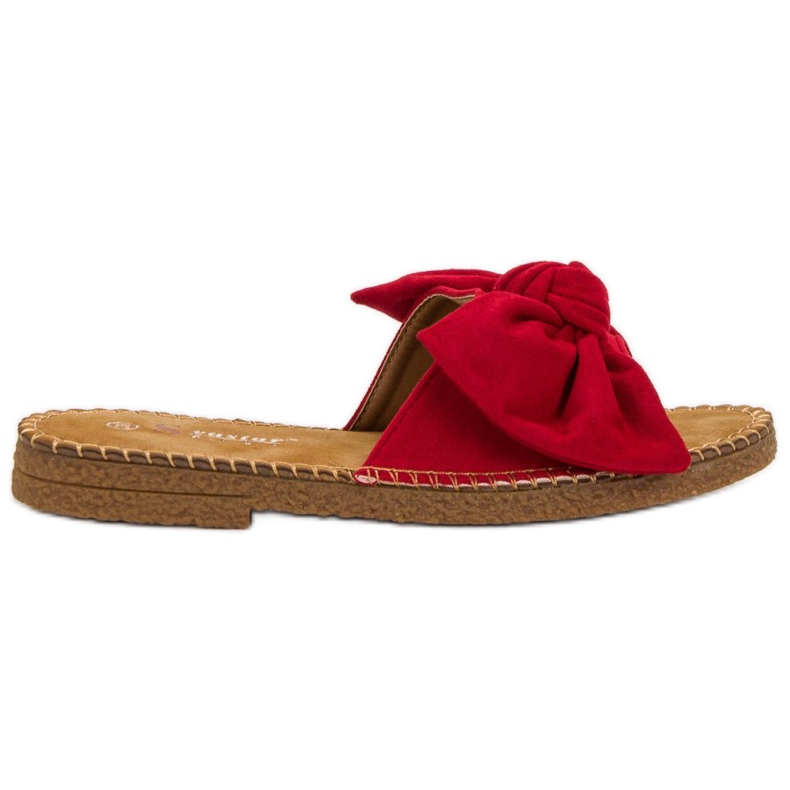 Seastar Red Slippers With A Bow