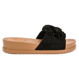 Primavera Black Slippers