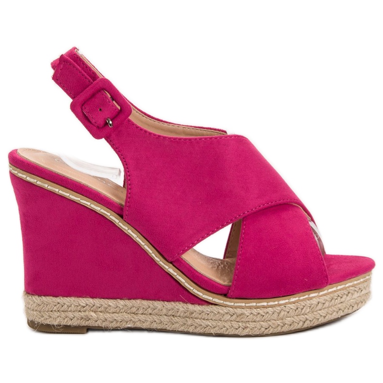 Anesia Paris Suede Wedge Sandals pink Anesia Paris Suede Wedge Sandals pink