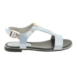 M.Daszyński Sandals blue pearl Daszyński MR1583-7