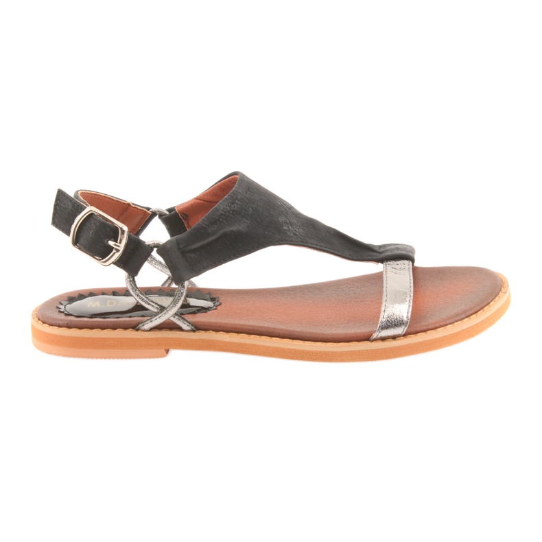 M.Daszyński Sandals flat heel Daszyński silver-black grey