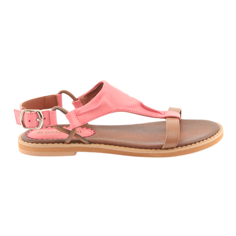 M.Daszyński Sandals flat heel Daszyński Living Coral brown red