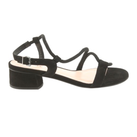 Edeo Women's leather sandals 3386 black
