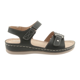 Black comfort women's sandals DK 25131