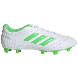 green and white football boots