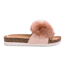 Seastar Slippers With Pompom pink Seastar Slippers With Pompom pink