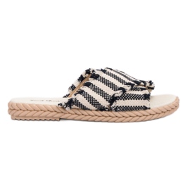 Seastar Striped Slippers black