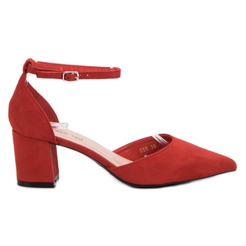 Queen Vivi Suede Pumps In Spitz red