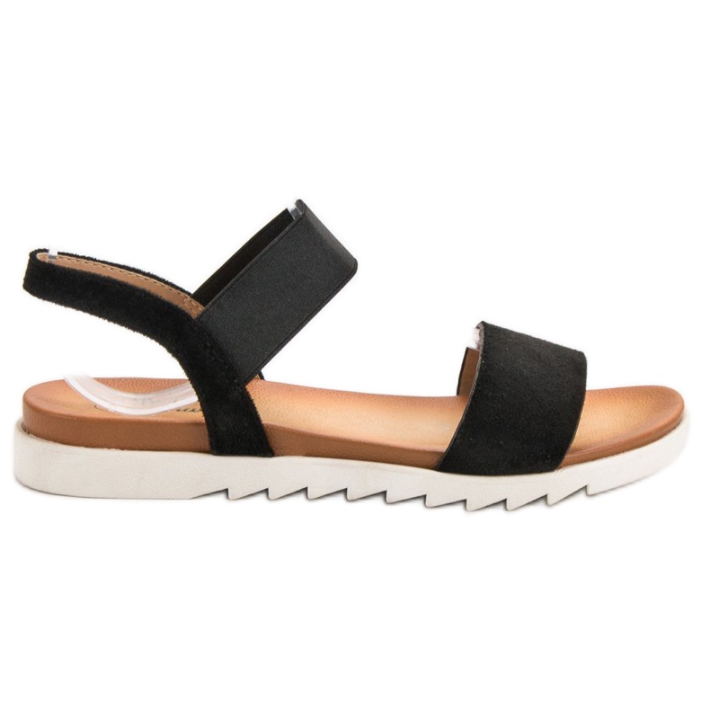 Primavera Black Sandals With An Eraser