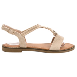 Laura Mode Suede sandals brown