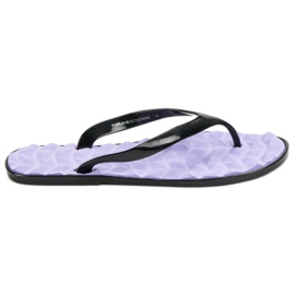 SHELOVET Rubber Flip-Flops purple
