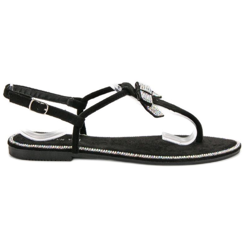 Queen Vivi Black Suede Japanese Sandals