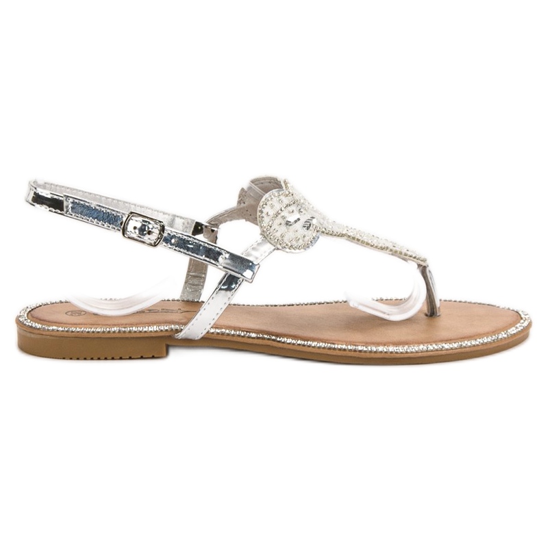 Queentina Comfortable Silver Sandals grey