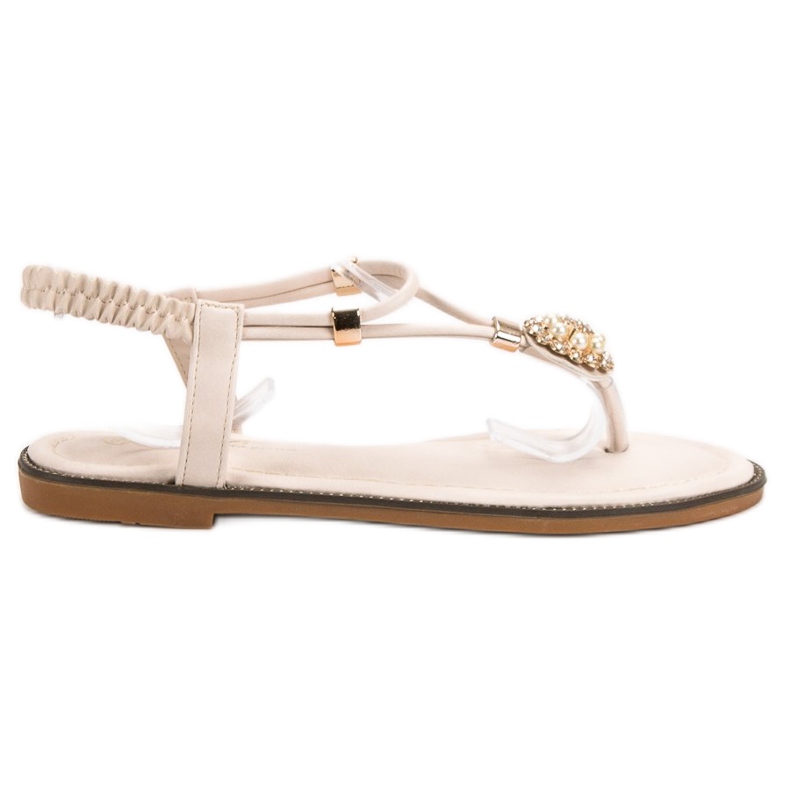 SHELOVET Beige Sandals With An Eraser