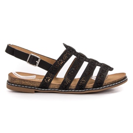 Renda Comfortable Black Sandals