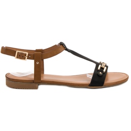 Small Swan Casual Sandals black brown