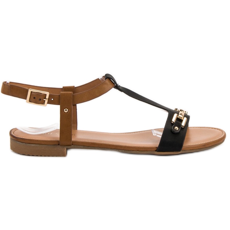 Small Swan Casual Sandals black brown