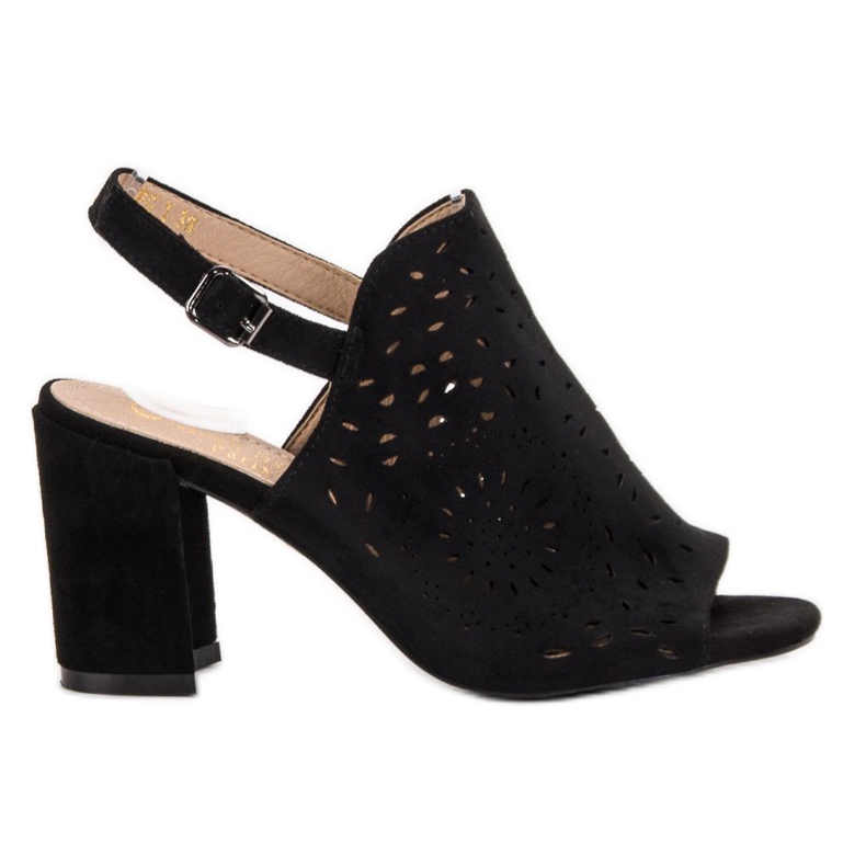 SHELOVET Suede Closed Sandals black SHELOVET Suede Closed Sandals black