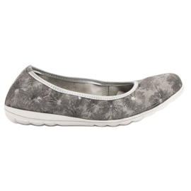 Filippo Leather ballerinas grey