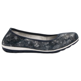 Filippo Leather ballerinas blue