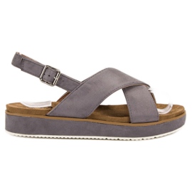 Goodin Suede sandals grey Goodin Suede sandals grey