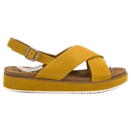 Goodin Suede sandals yellow